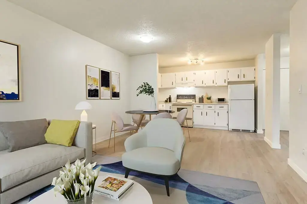Open-concept apartment at King Art in Bonnyville.