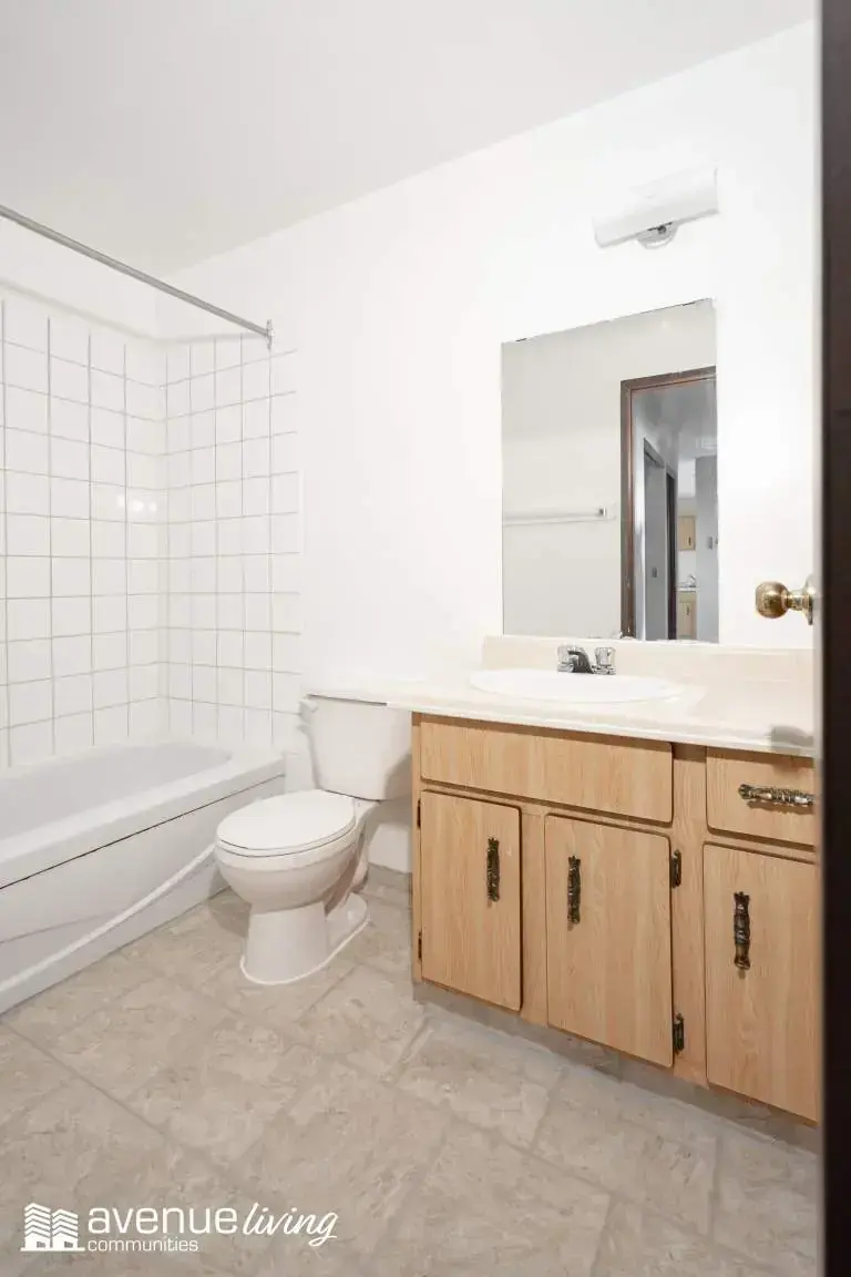 Spacious full bathroom featuring a tub and shower at King Art in Bonnyville.