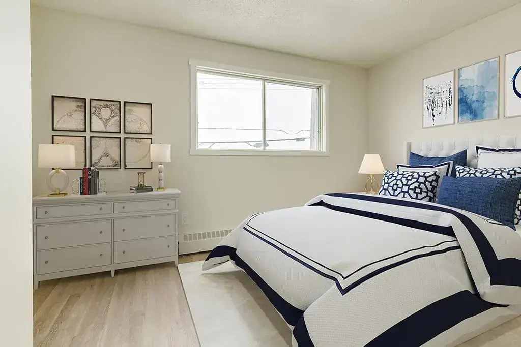 Comfortable and well-sized bedroom at Matichuk in Bonnyville.