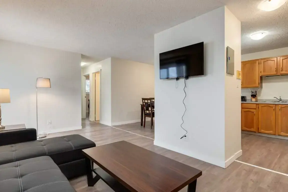 Open living room space at Matichuk in Bonnyville.