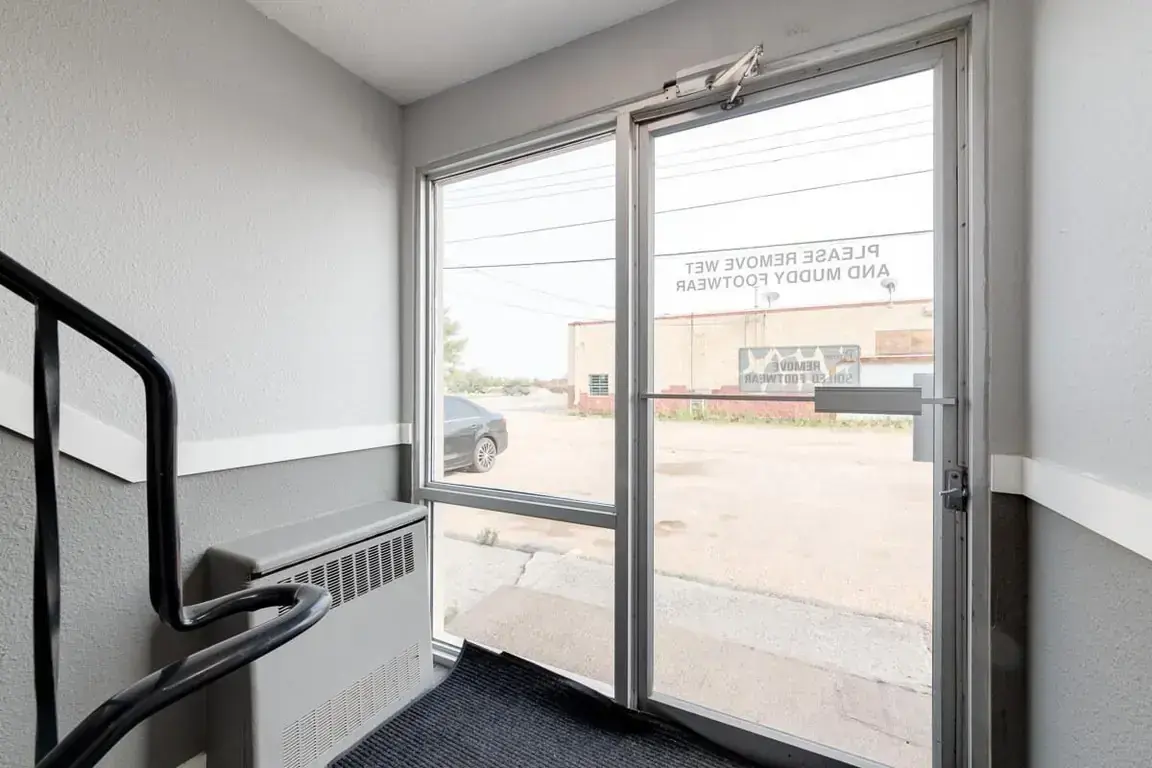 Secure entrance at Matichuk in Bonnyville.