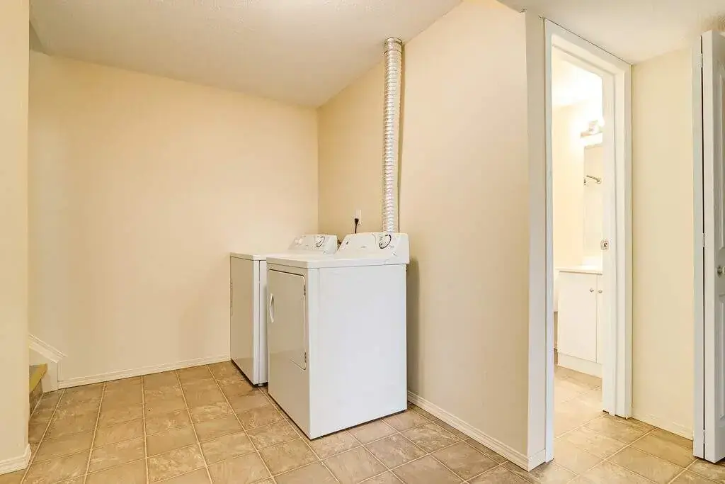 Laundry facilities at Spruce View Apartments in Camrose.