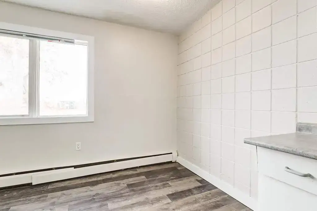 Dining area at Cloverdale Apartments in Edmonton.