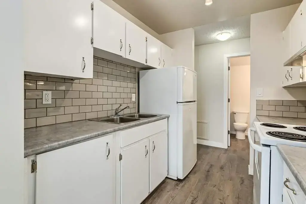 Functional kitchen at Hudson Court in Edmonton.