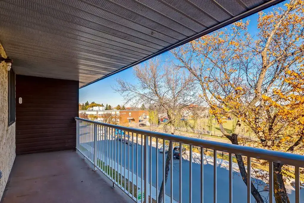 Great size balcony at Hudson Court in Edmonton.