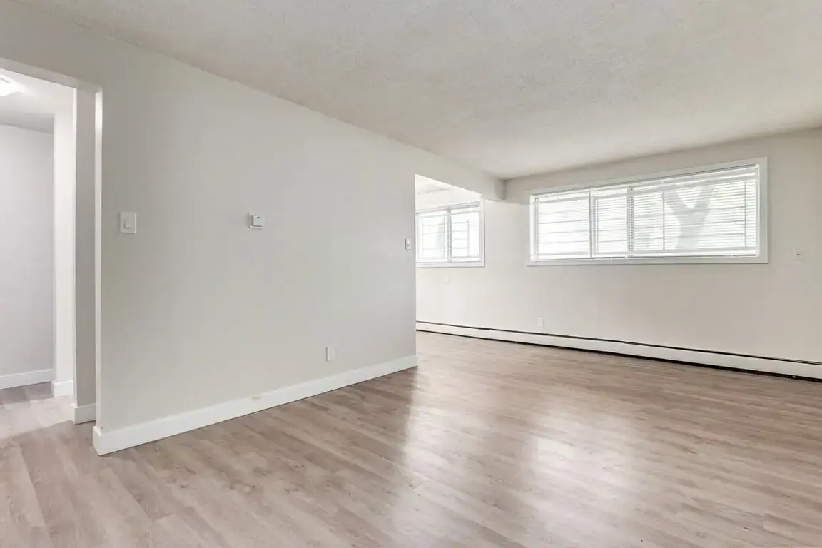 Spacious living room at Lockwood Apartments in Edmonton.