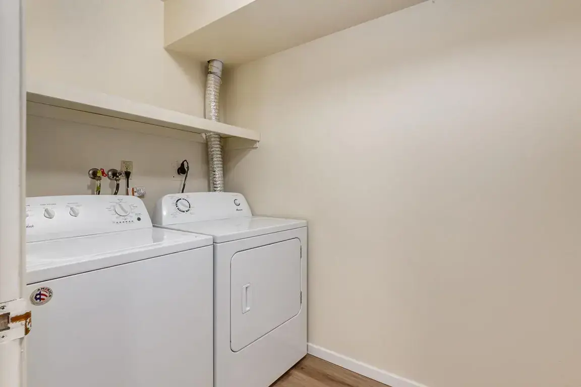 In-suite laundry at South Ridge Apartments in Edmonton.