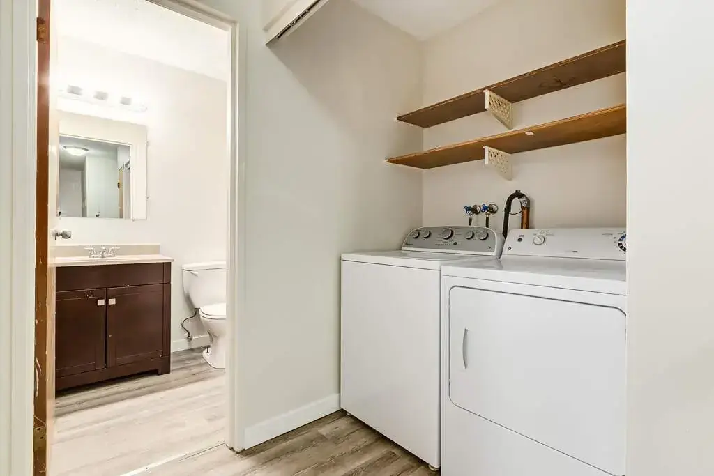 In-suite laundry facilities at Cambridge Court in Lloydminster.