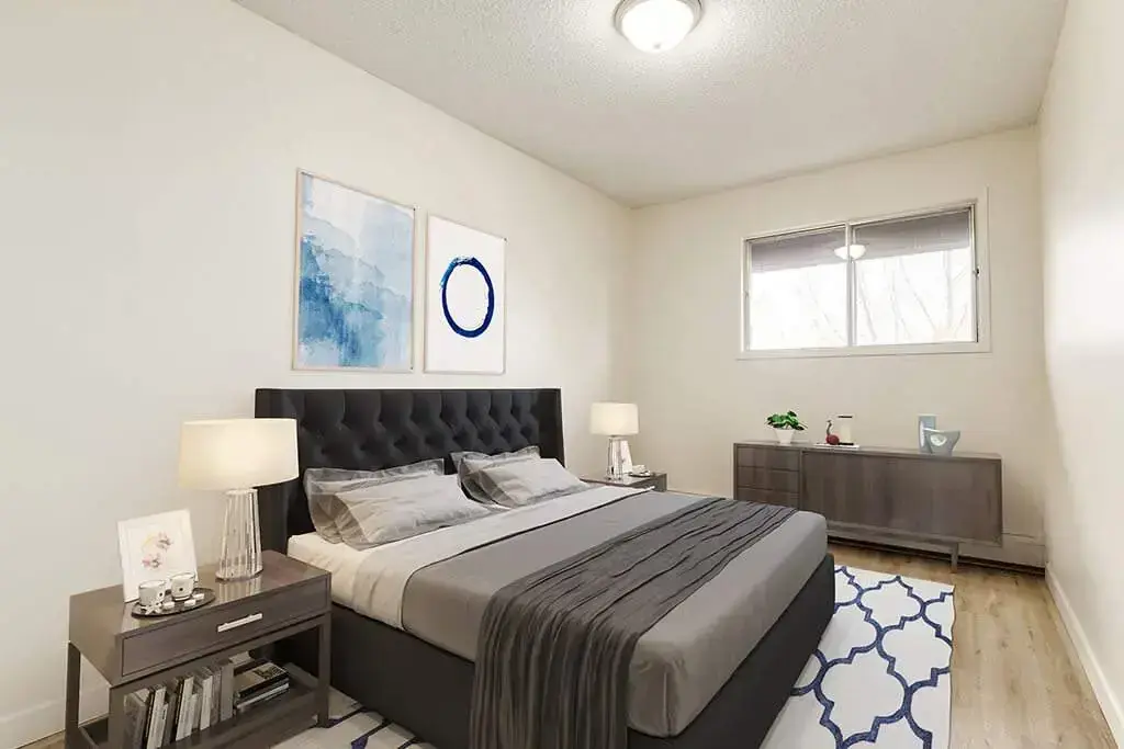 Comfortable size bedrooms at Cambridge Court in Lloydminster.