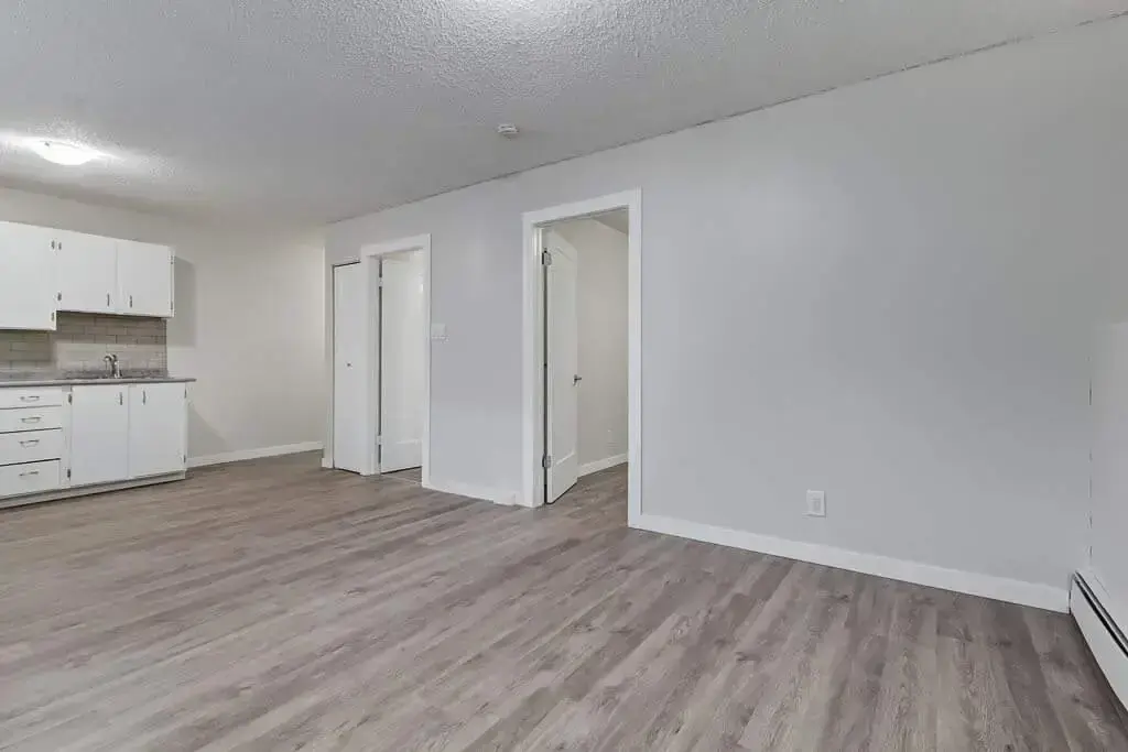Inviting living room space at Caswell Manor in Saskatoon.