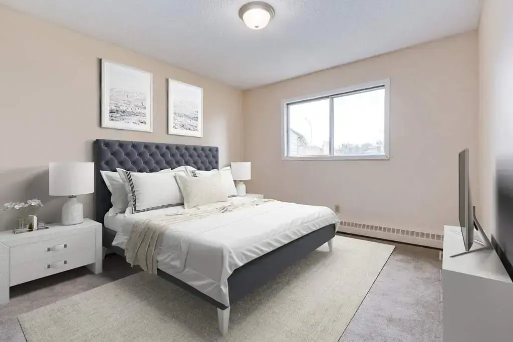 Comfortable size bedroom at Chancellor Gate in Saskatoon.