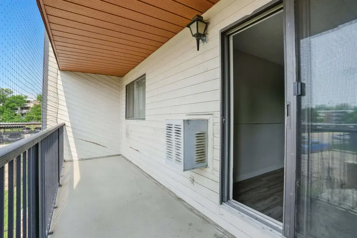 Generous size balcony at Chancellor Gate in Saskatoon.