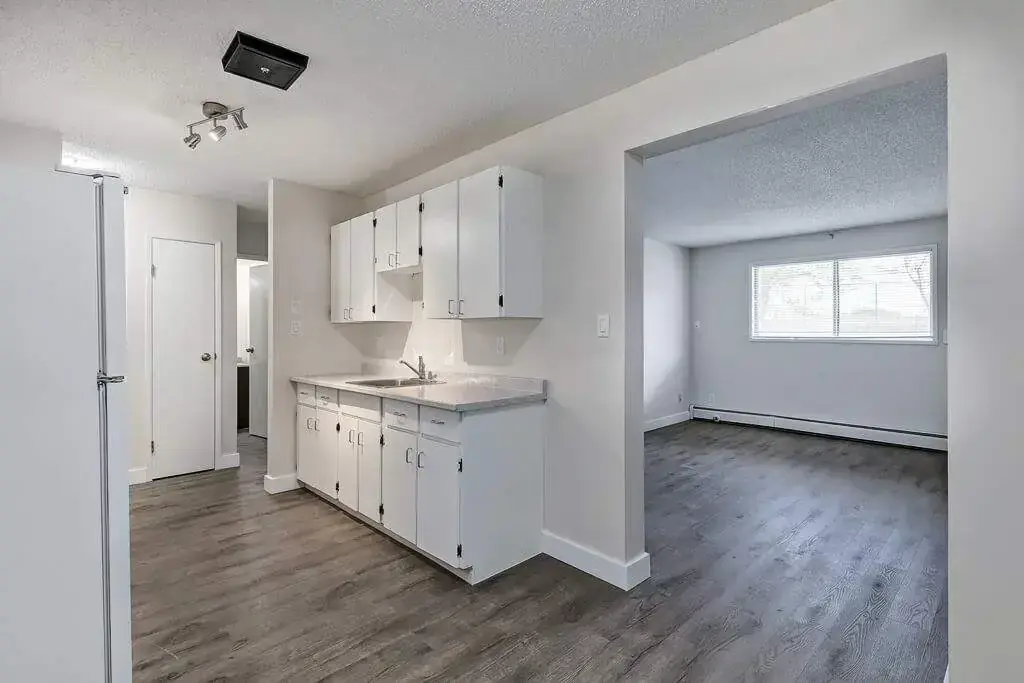 Inviting living room space at Erica Louise Manor in Saskatoon.