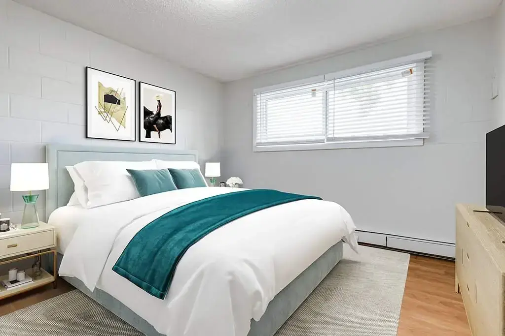 Good size bedroom at Miami Apartments in Saskatoon.