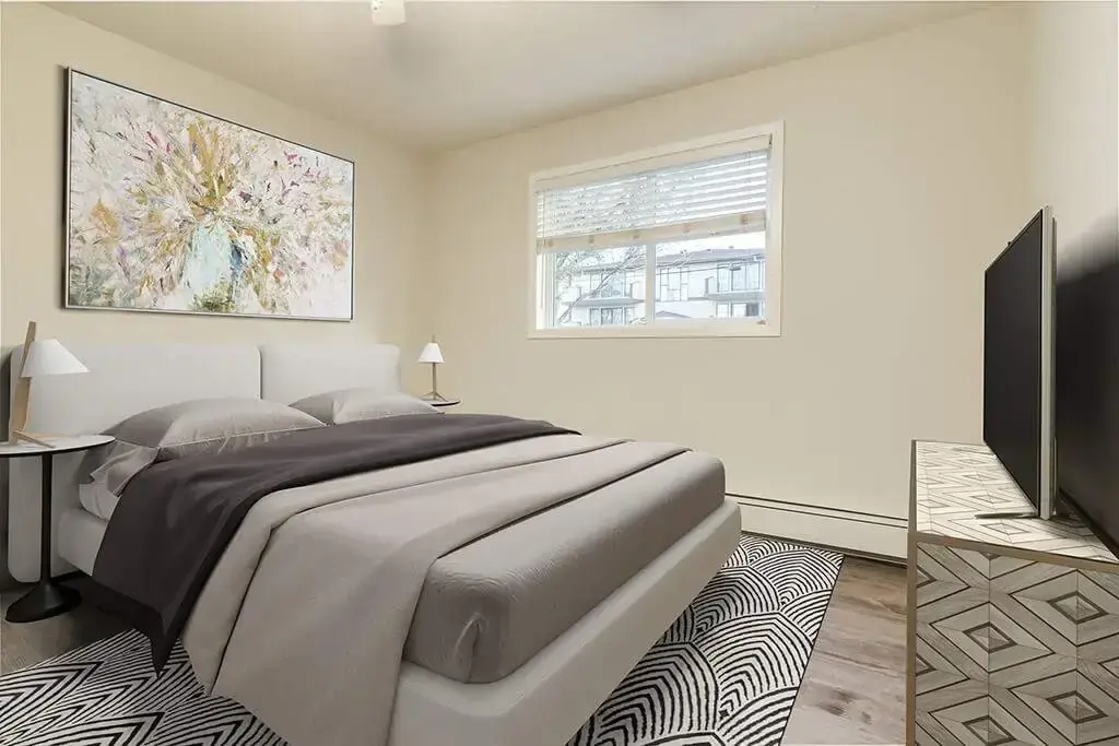 Good size bedroom at Crowchild Court in Wetaskiwin.