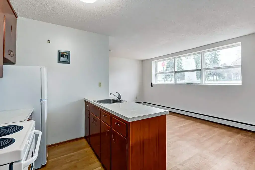 Open-concept kitchen at Crescent Court in Yorkton.