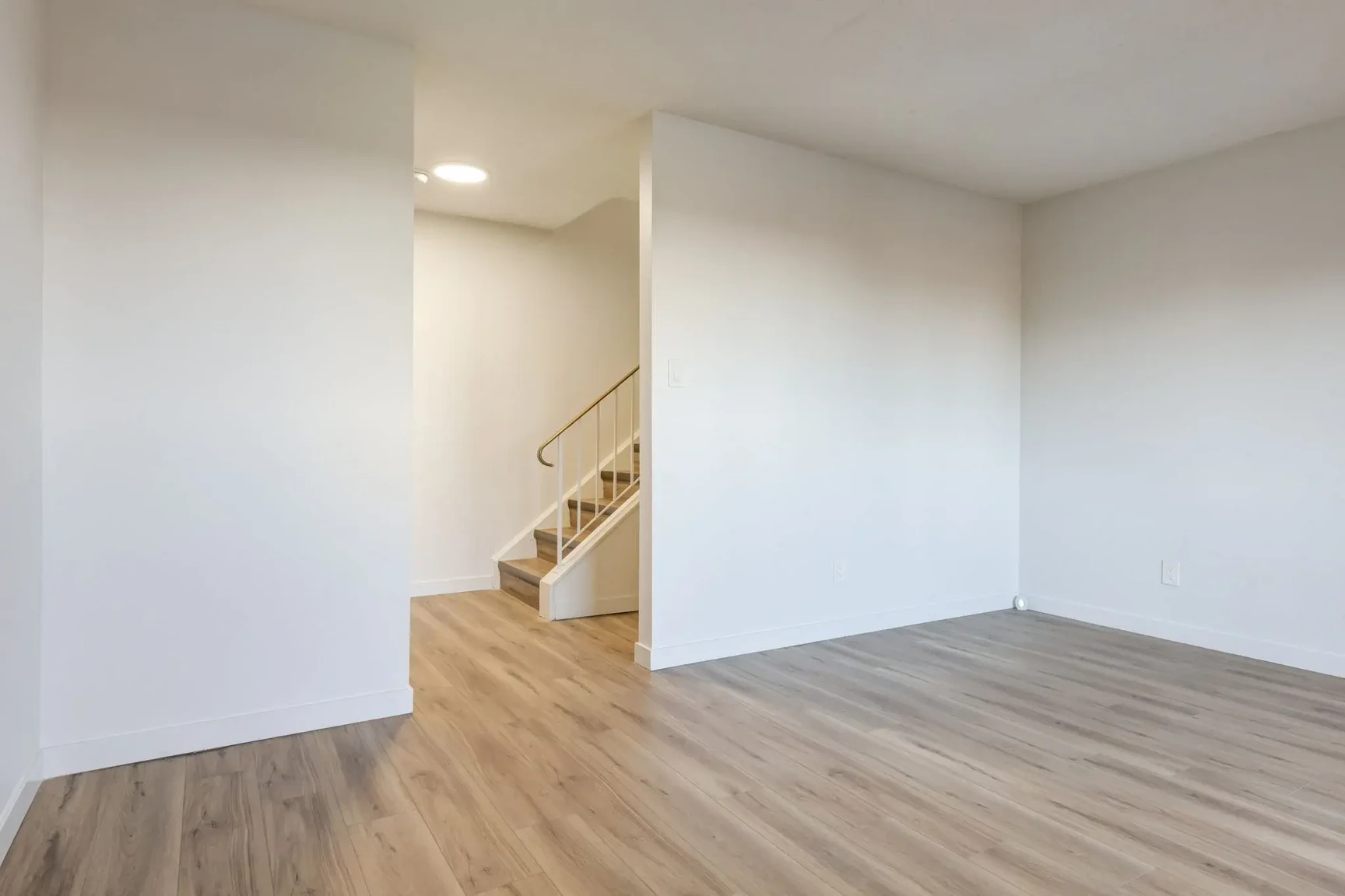 Open living room space at South Ridge Apartments in Edmonton.