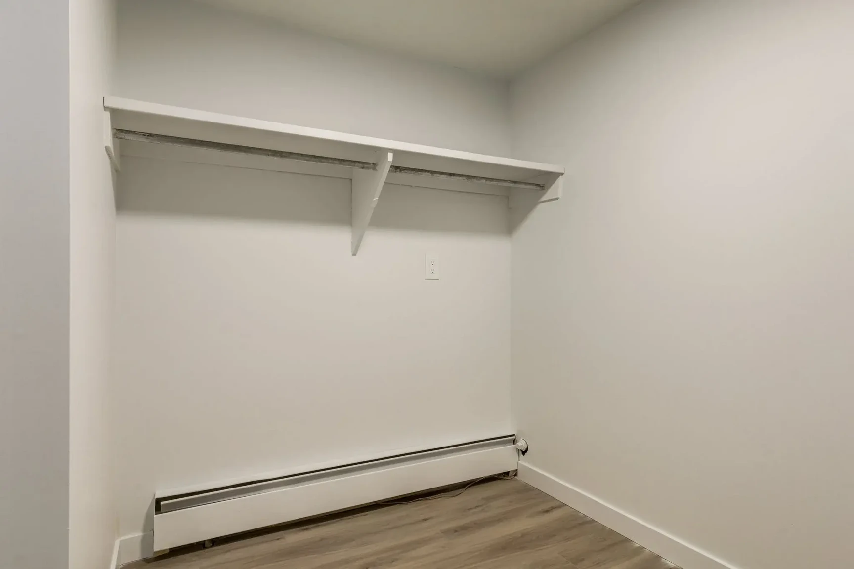 Walk-in closet at South Ridge Apartments in Edmonton.