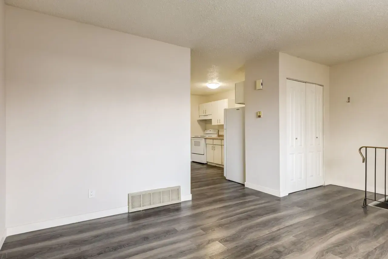 Comfortable living room at Spruce View Apartments in Camrose.