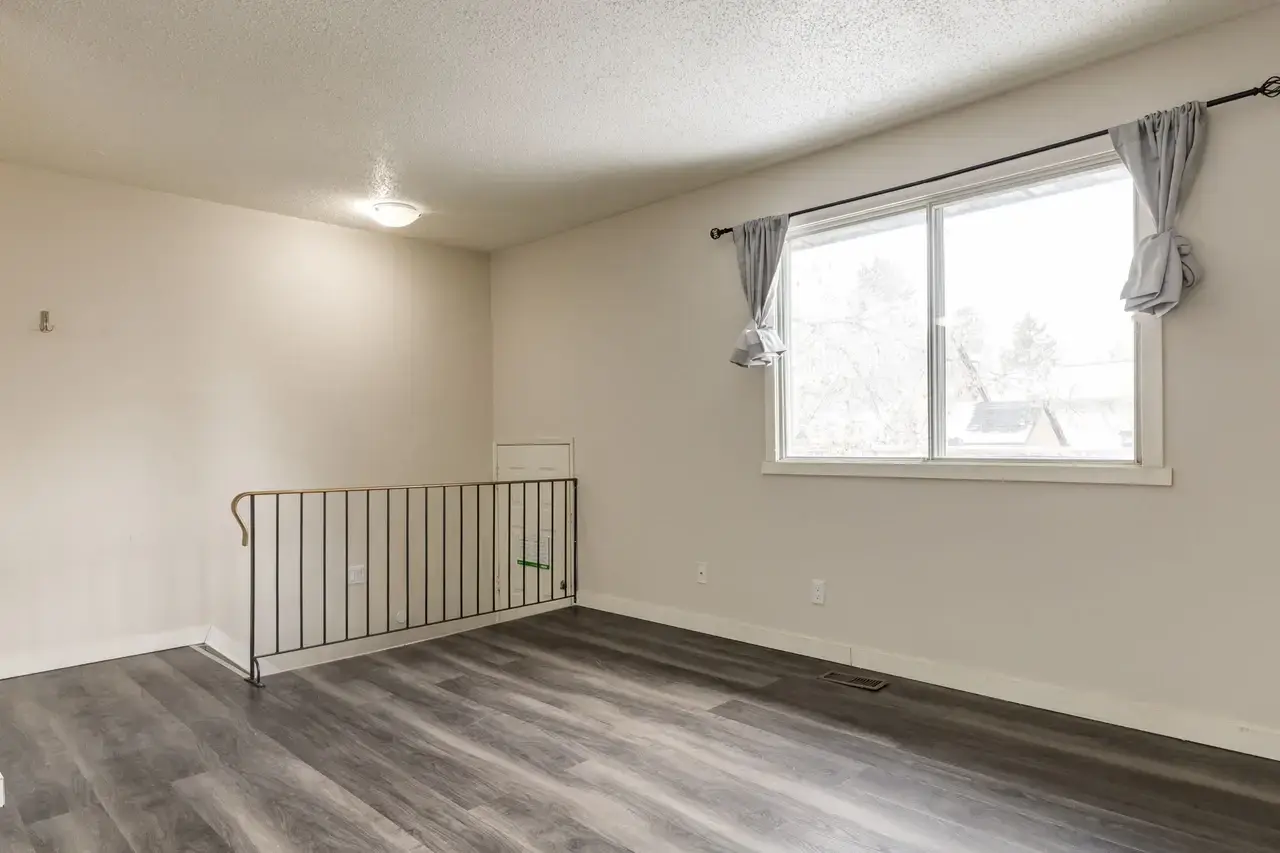 Open living room space at Spruce View Apartments in Camrose.