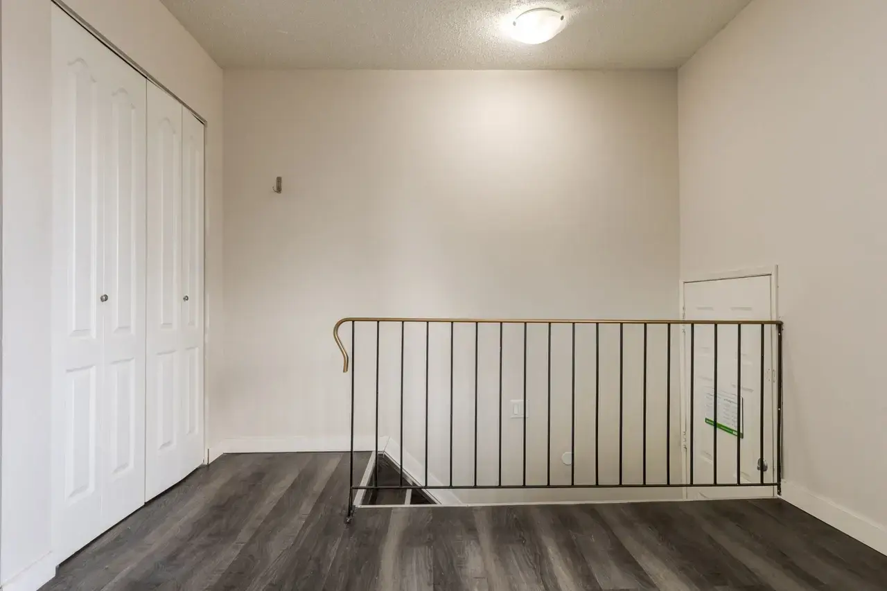 Upper-floor landing at Spruce View Apartments in Camrose.