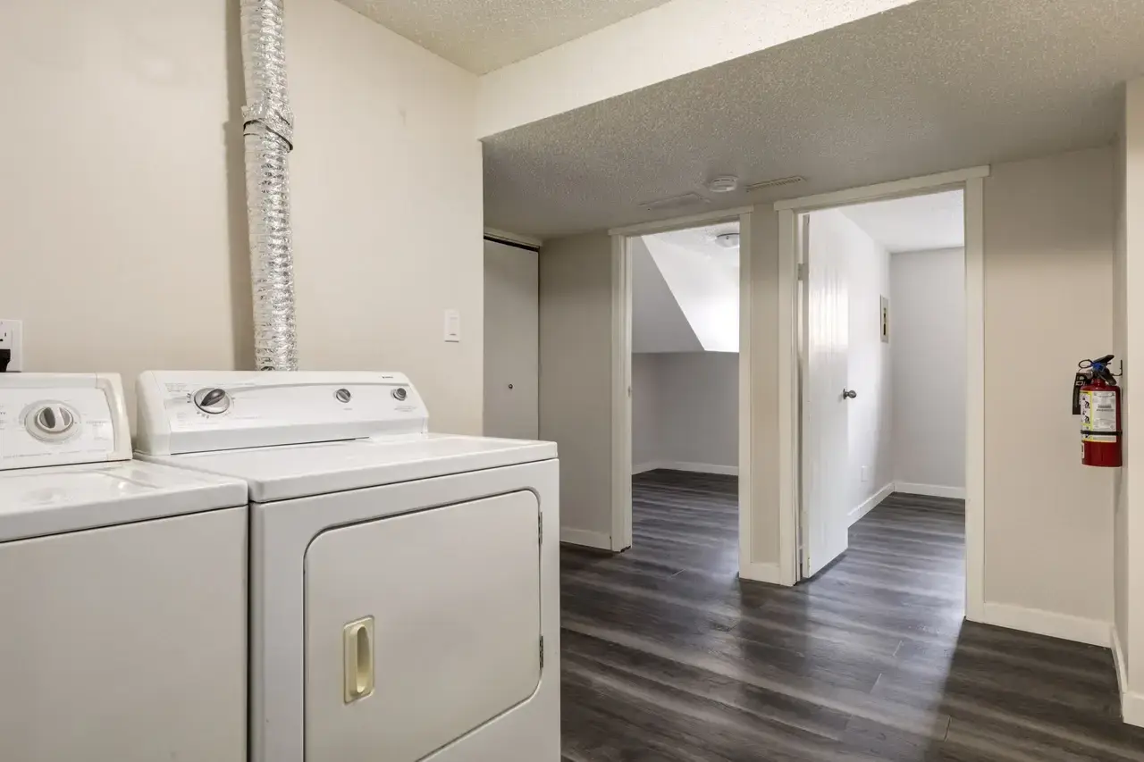 In-suite laundry at Spruce View Apartments in Camrose.
