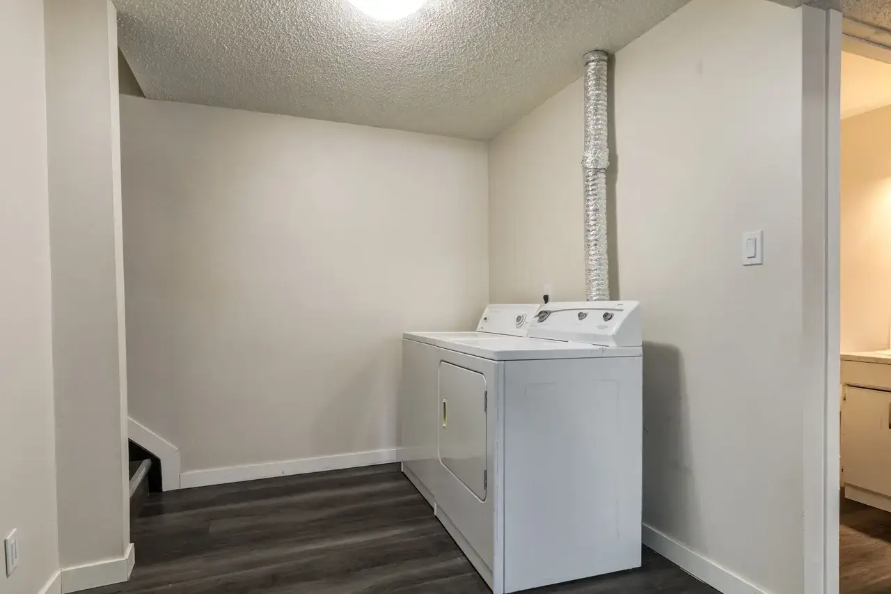 In-suite laundry at Spruce View Apartments in Camrose.