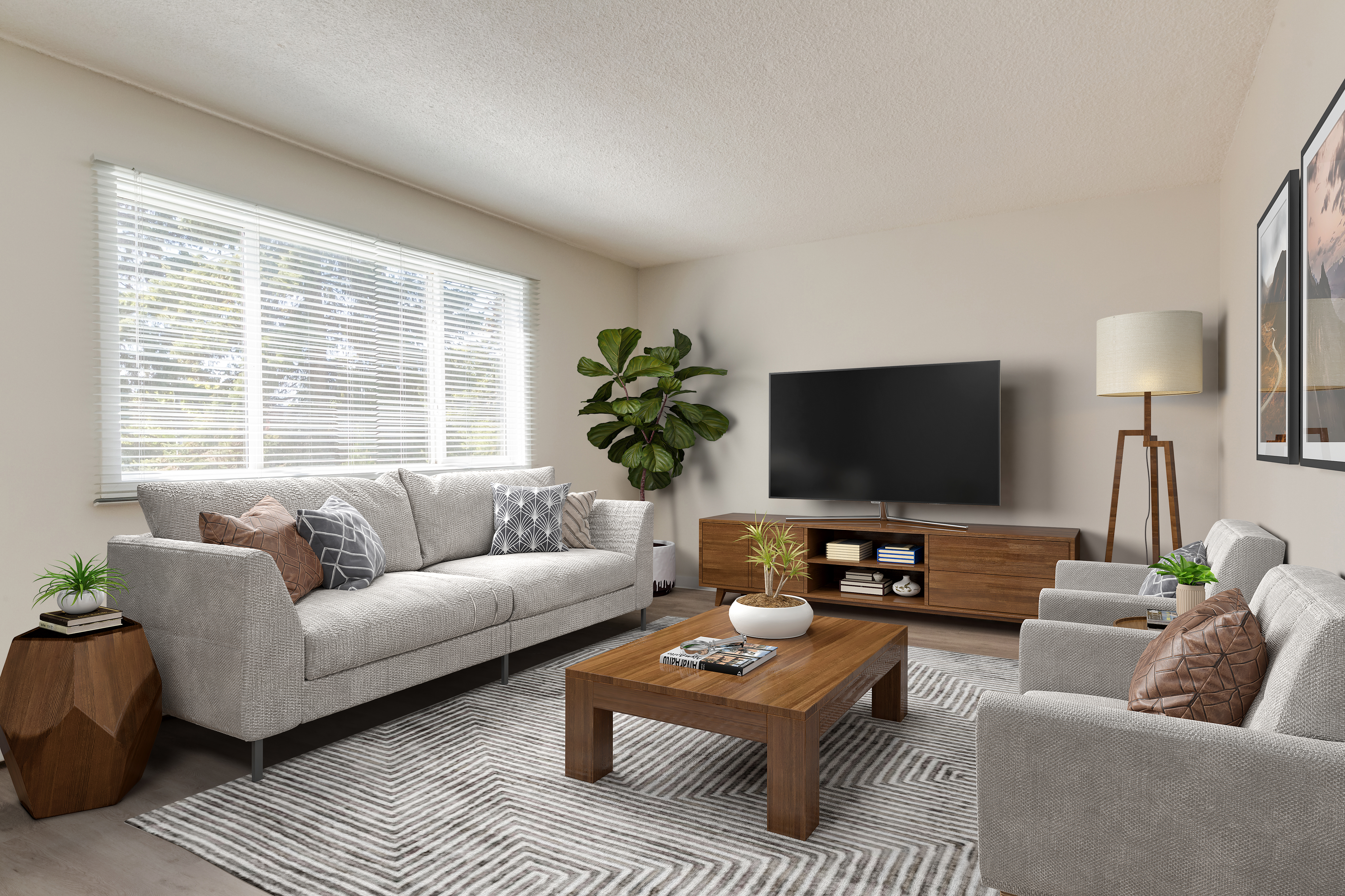 Image of couches inside Ray Manor in Edmonton.