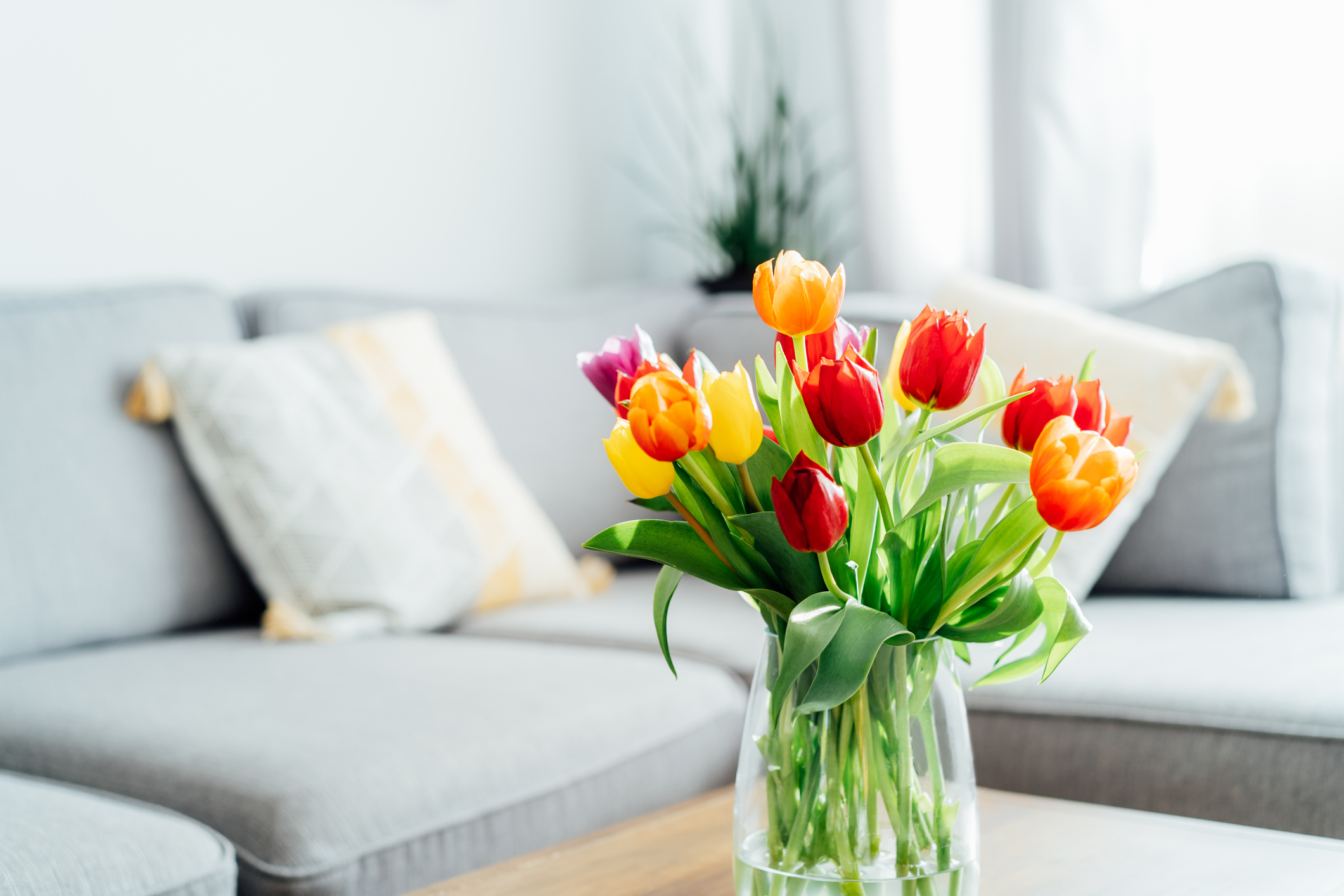 Add some flowers to make your space feel better. 