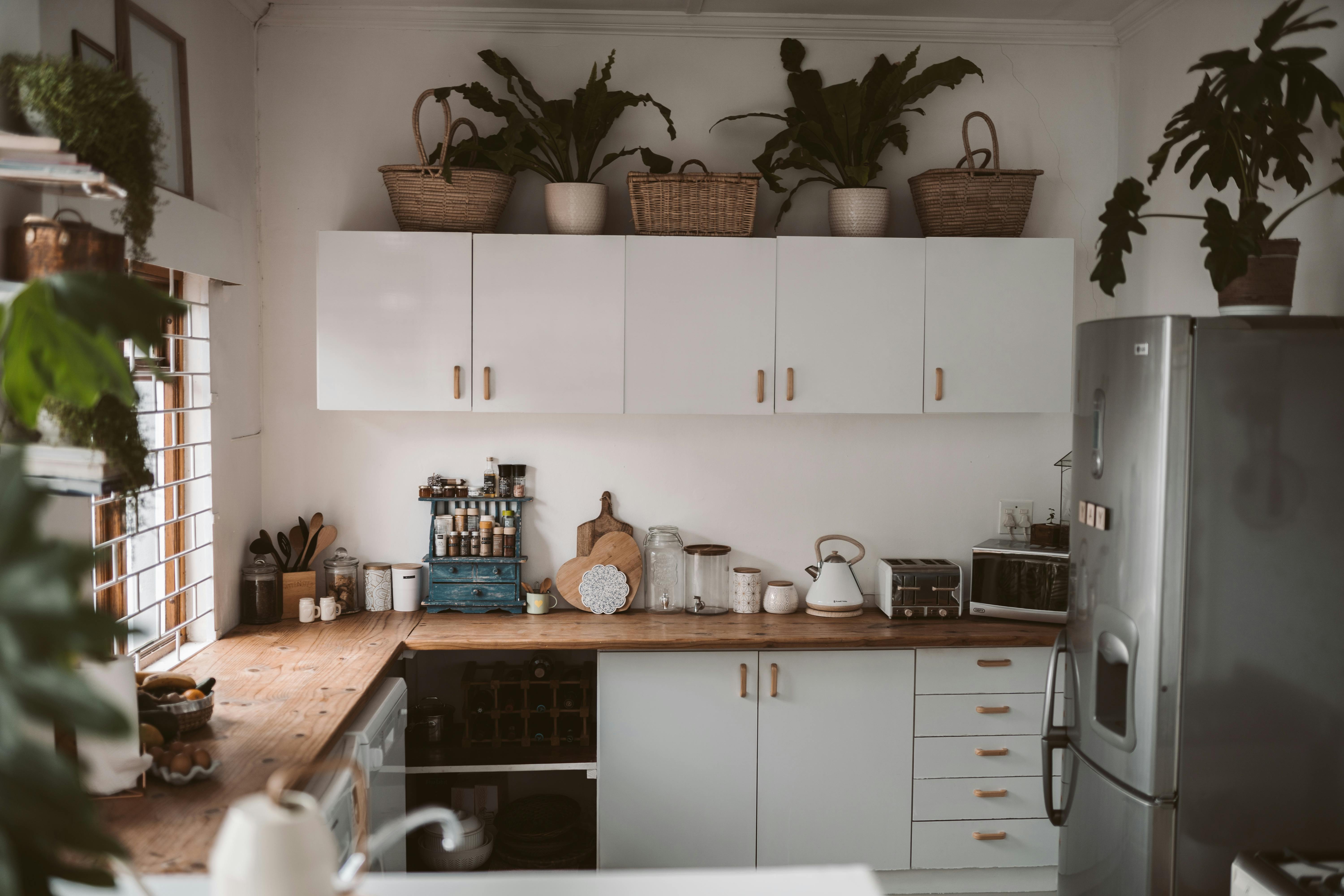 Image of a kitchen with lots of personality, but renter-friendly.