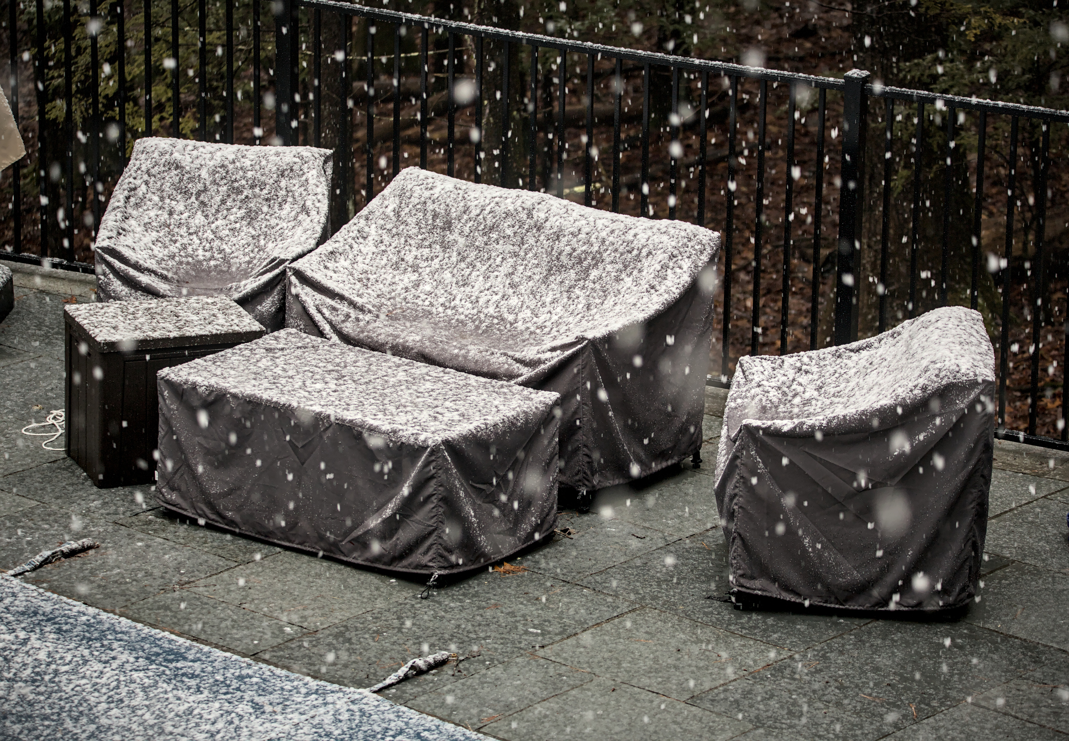 Image of how to keep your furniture safe when it snows in Canada.