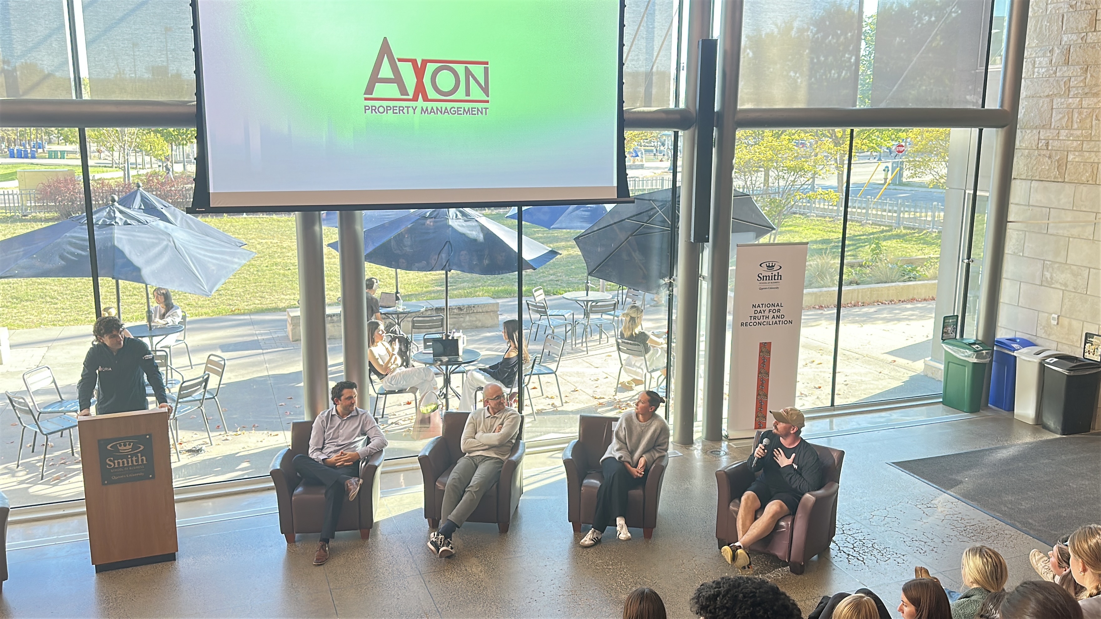 Sam Knight at the Queen’s University First-Year Housing Event hosted by QRIA