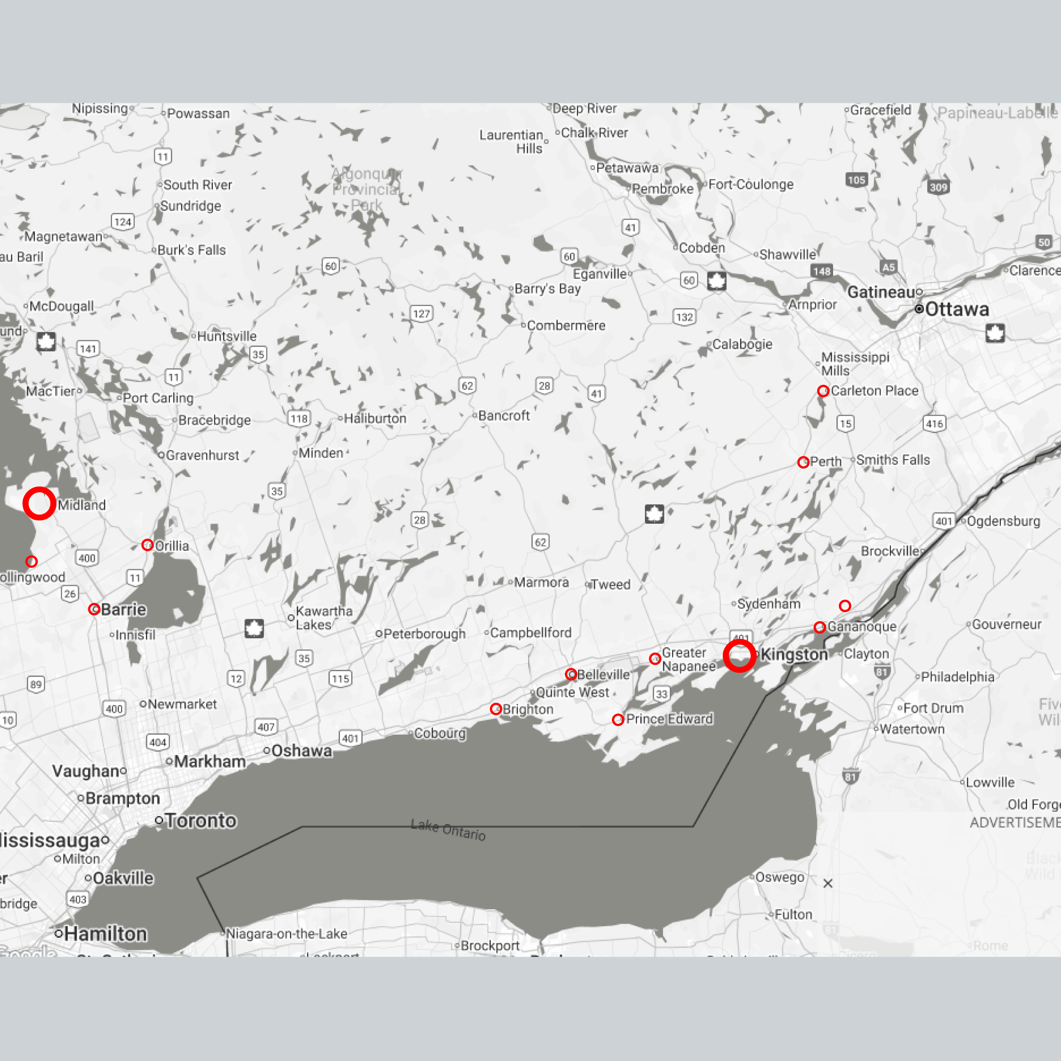 Ontario service area