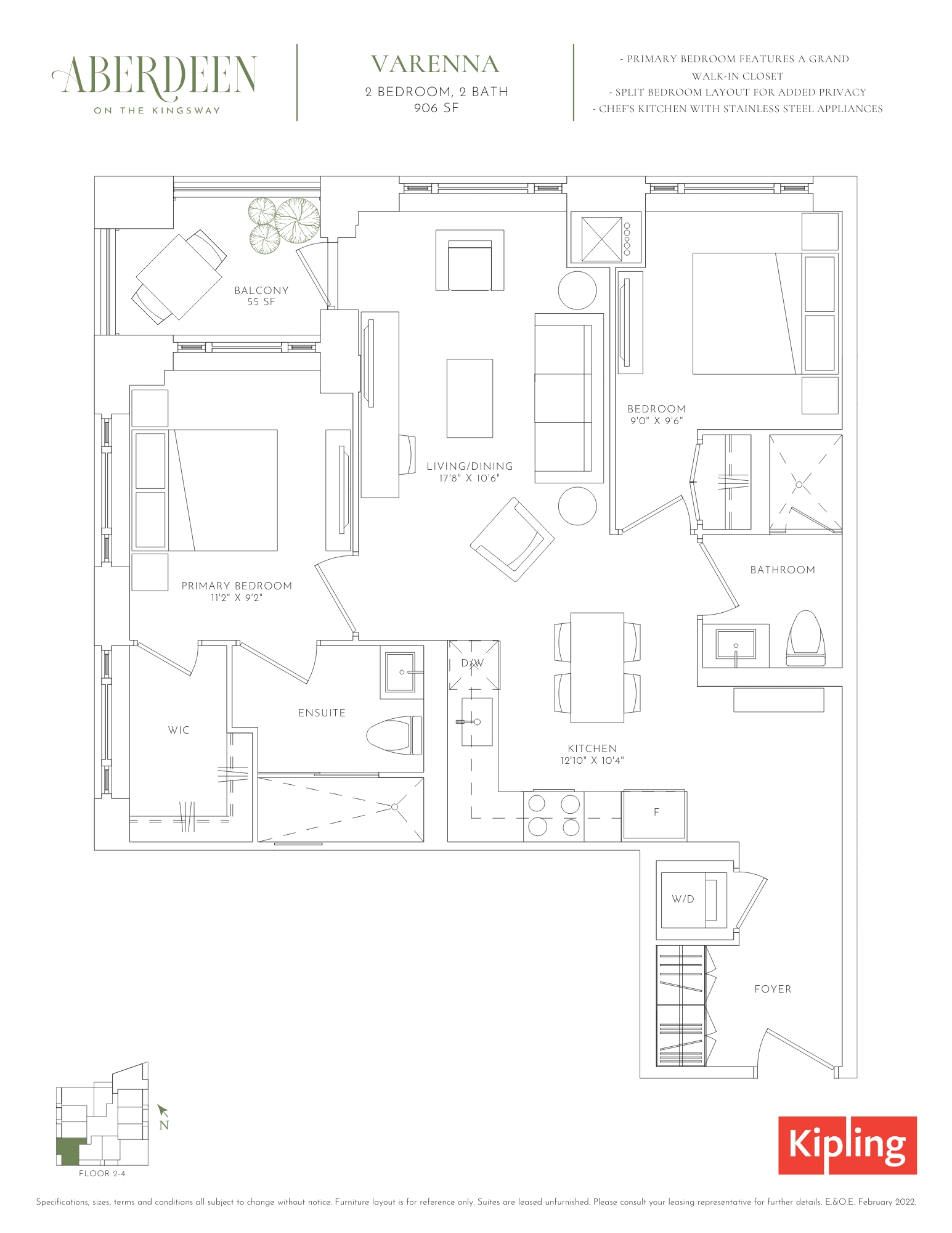 Floorplan image for Two Bedroom suite (Varenna)