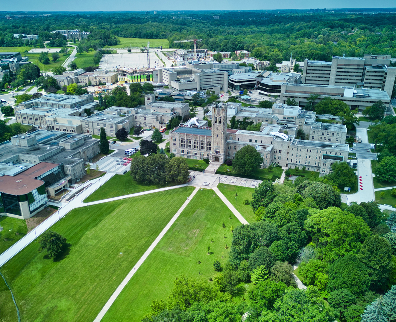 Aerial view of Western University