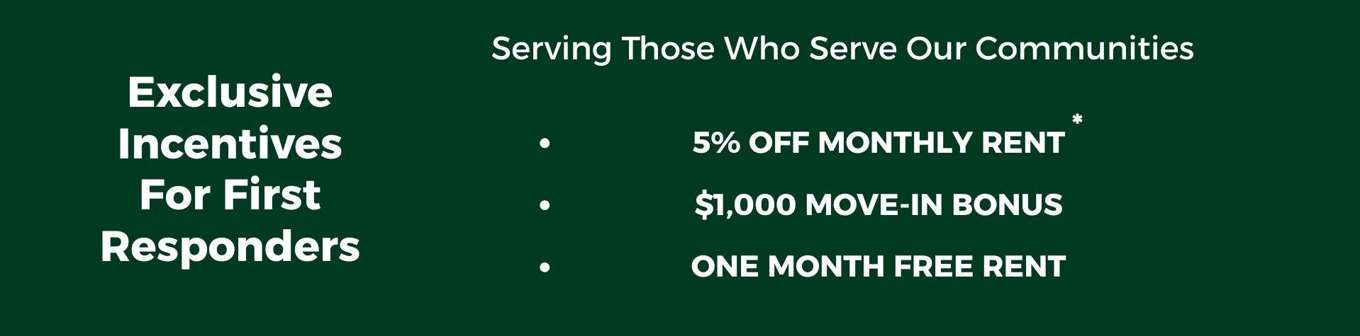 First Responders Program - Exclusive Incentives For First Responders