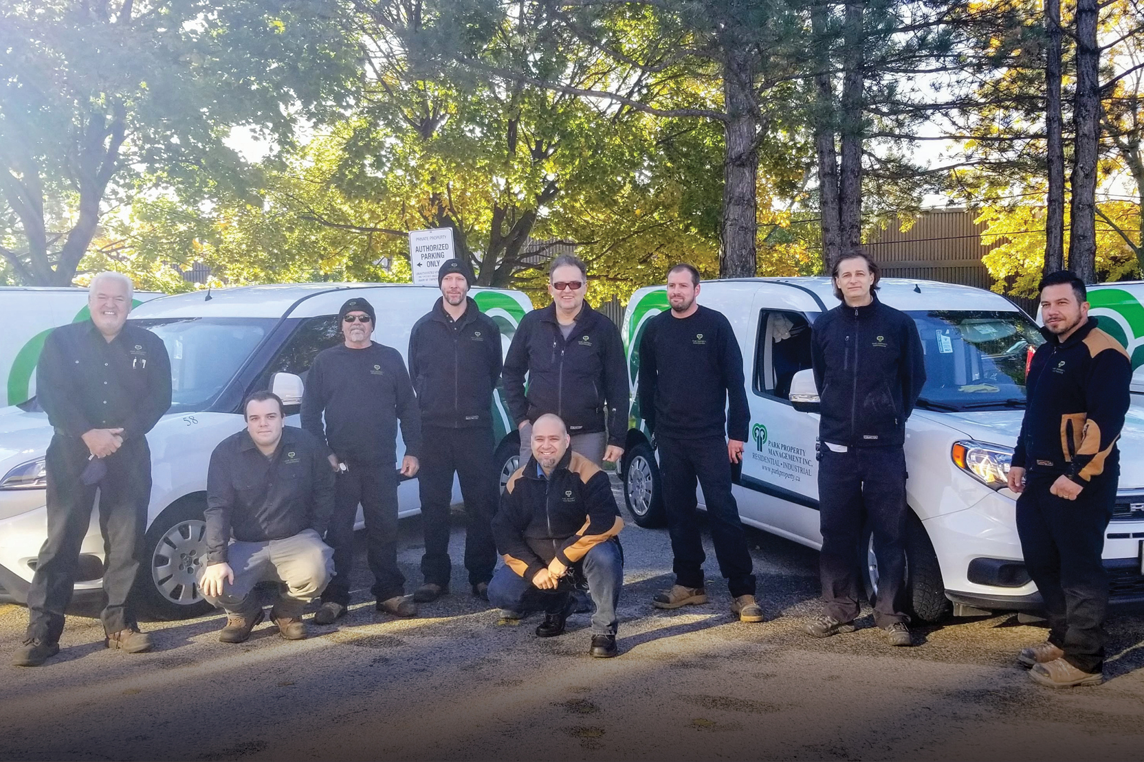 Park Property Management maintenance team group photo.