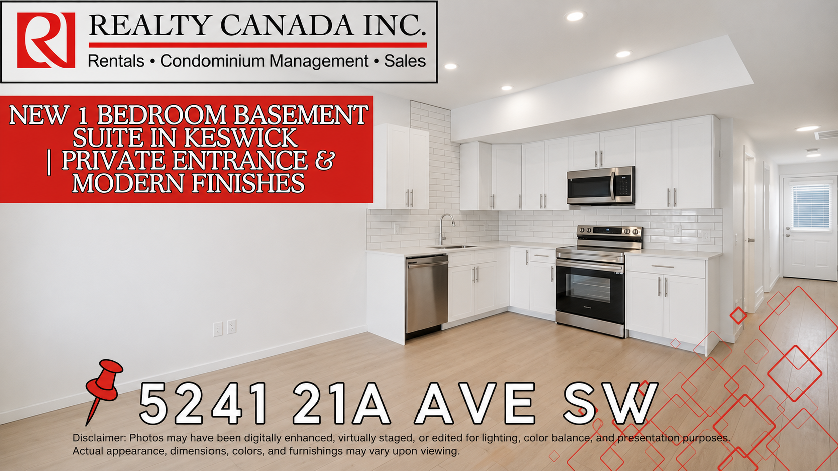 (PN495-2) Modern 1 Bedroom Basement Suite in Walker Lakes - Photo 2
