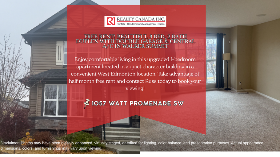 57_07072026 (PN 1201) FREE RENT Clean 2 Story Duplex in Walker Summit!
