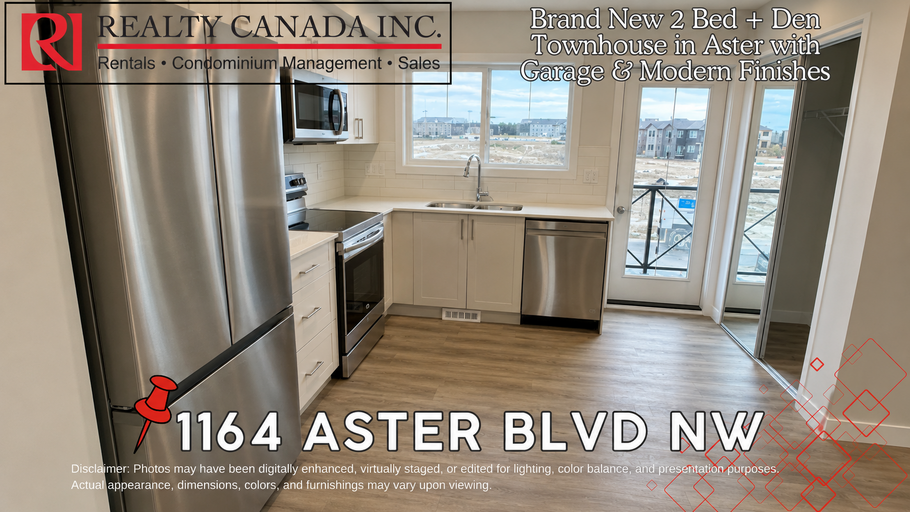 (PN 0053) Modern Living in the Heart of Aster - Brand New 2 Bed + Den Townhouse!