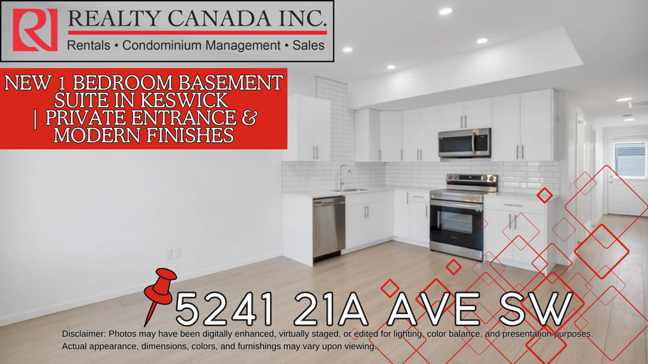 5241 21a Ave Sw_07212026 (PN495-2) Modern 1 Bedroom Basement Suite in Walker Lakes