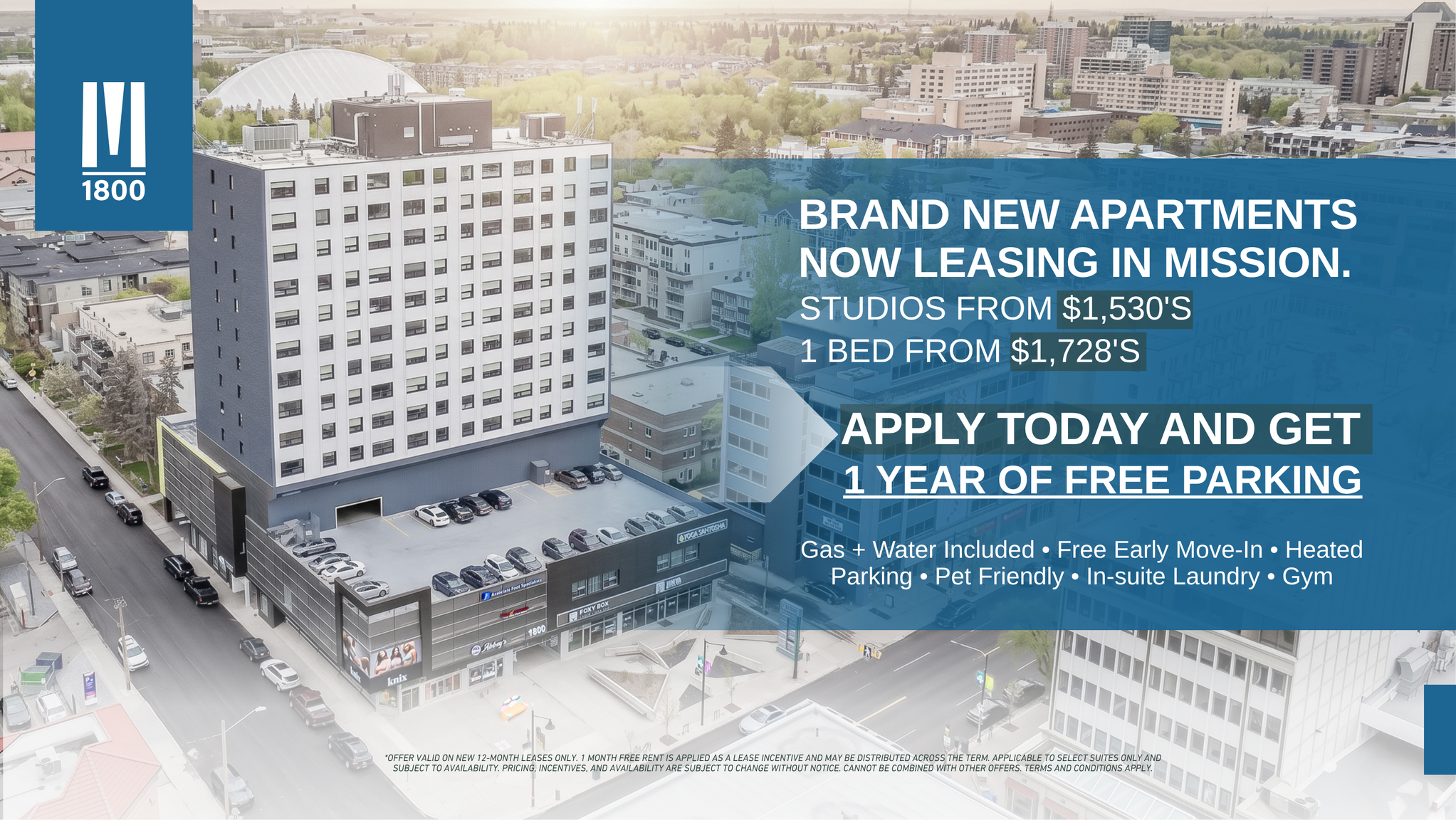 Rent 1800 Apartments in Mission Calgary. 